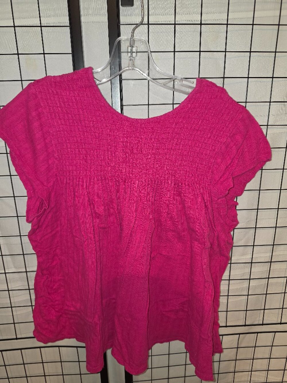 PINK BLOUSE WITH STRETCH CREPE TOP